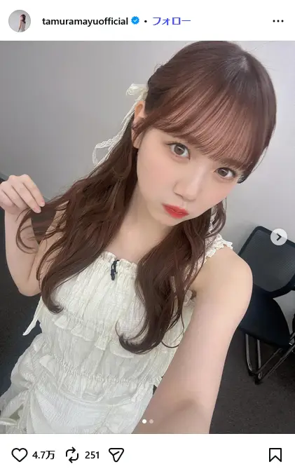 第7位:田村真佑(4期生)(75票)