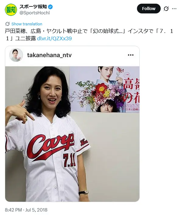 第2位：戸田菜穂（322票）