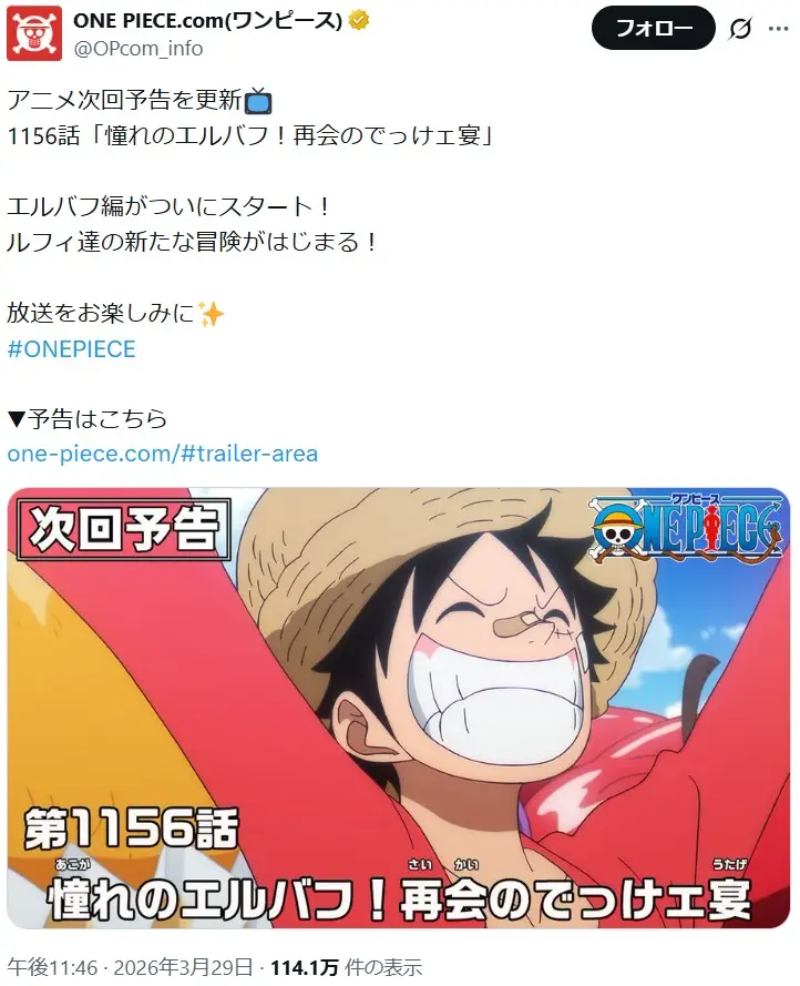 第12位：ONE PIECE（30票）