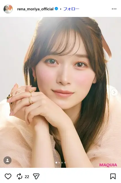 第2位：守屋麗奈（2期生）（100票）