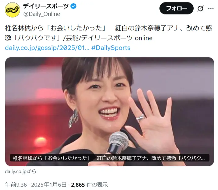 第4位:鈴木奈穂子(273票)