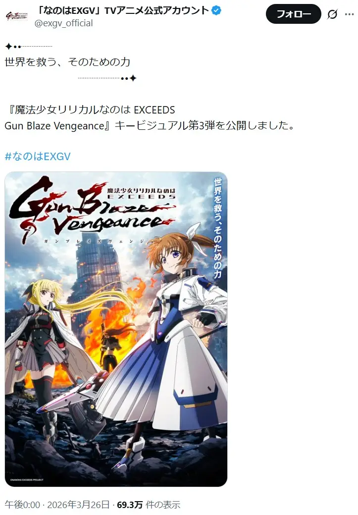 第6位:魔法少女リリカルなのは EXCEEDS Gun Blaze Vengeance(77票)
