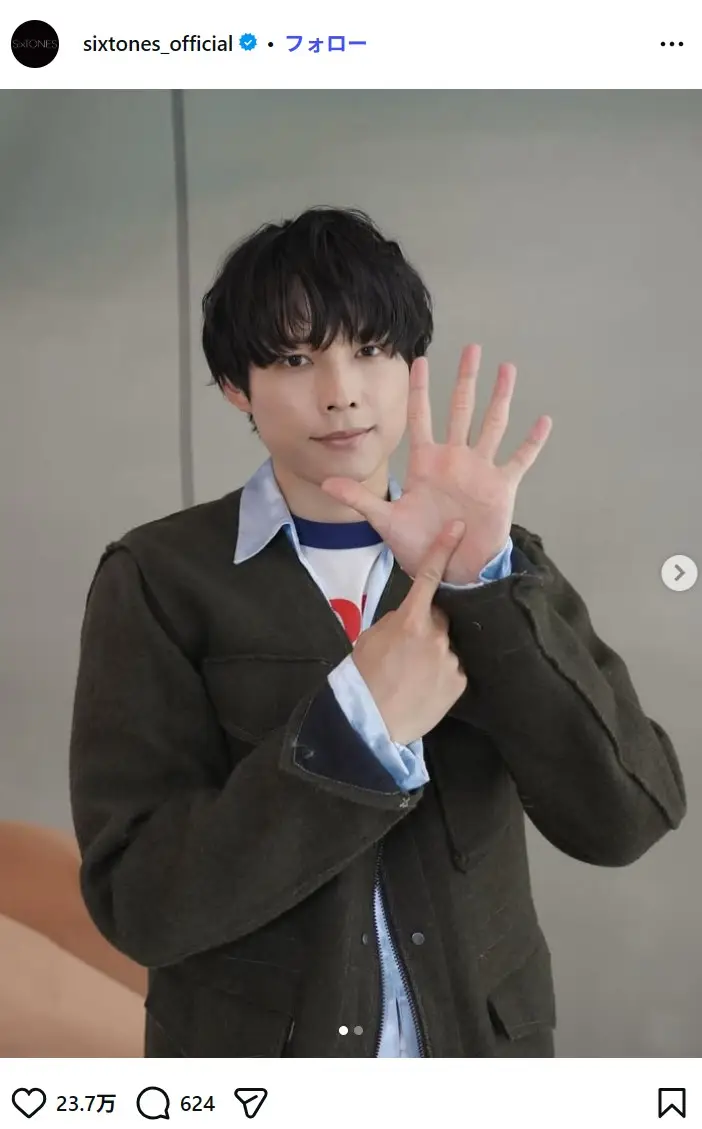 第4位：松村北斗（SixTONES）（142票）