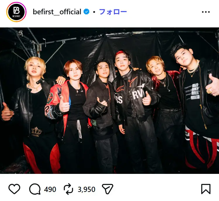 第6位:BE:FIRST(42票)