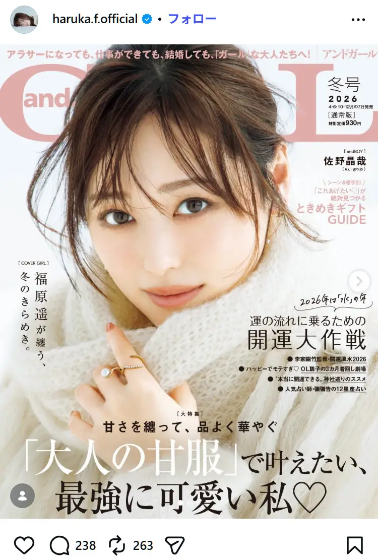 第5位:福原遥(372票)