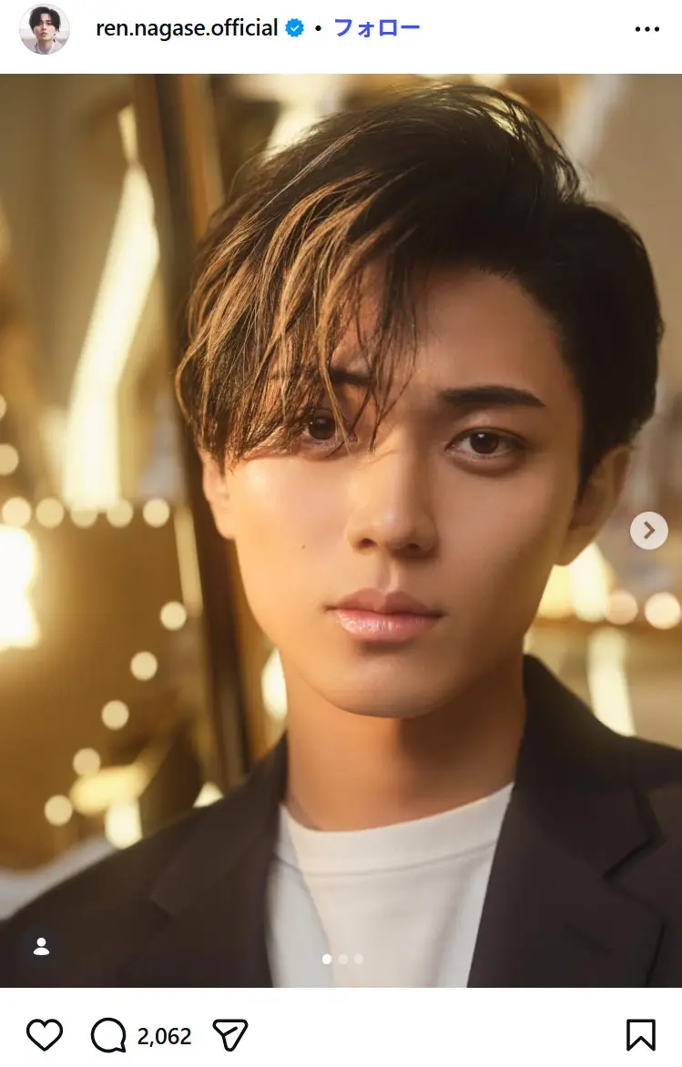 第10位：永瀬廉（King ＆ Prince）（55票）