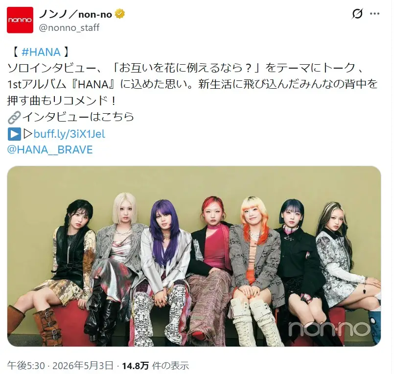 第4位：HANA（87票）