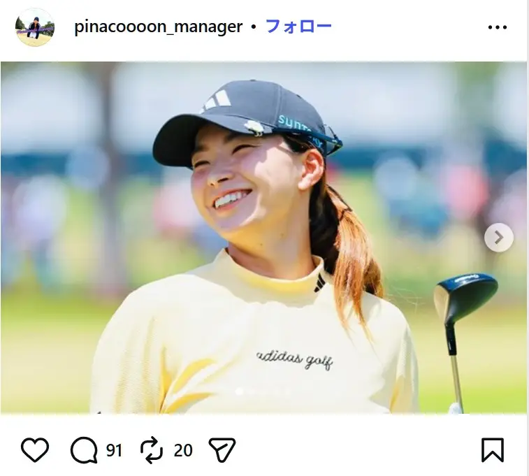 第1位:渋野日向子(151票)