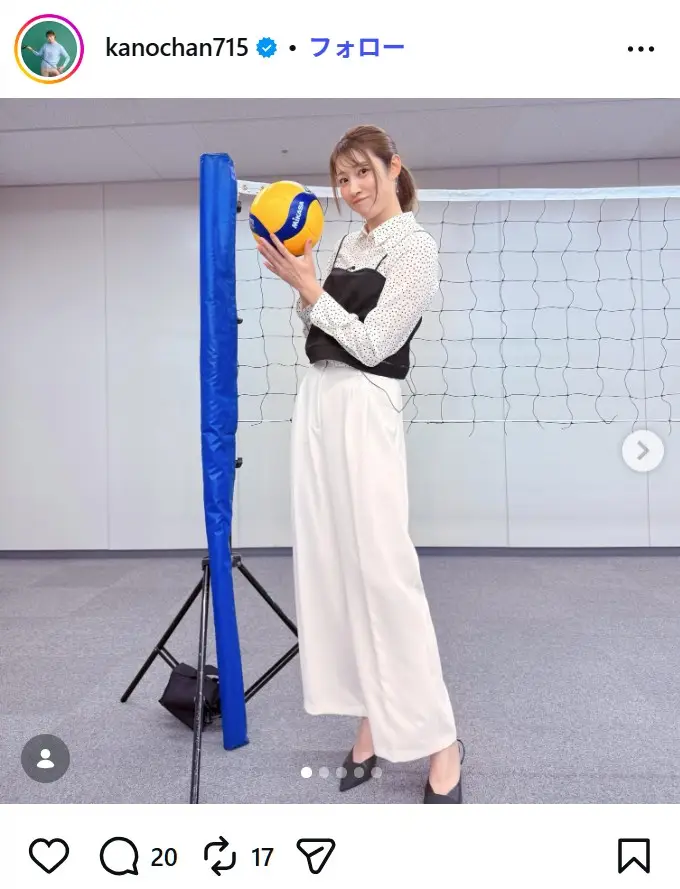 第4位:狩野舞子(185cm)(242票)