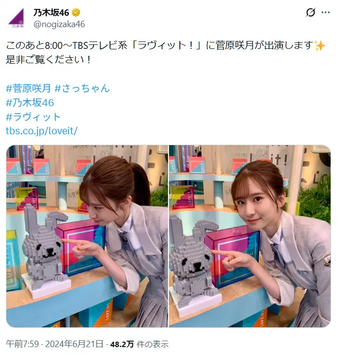 第9位：菅原咲月（5期生）（105票）