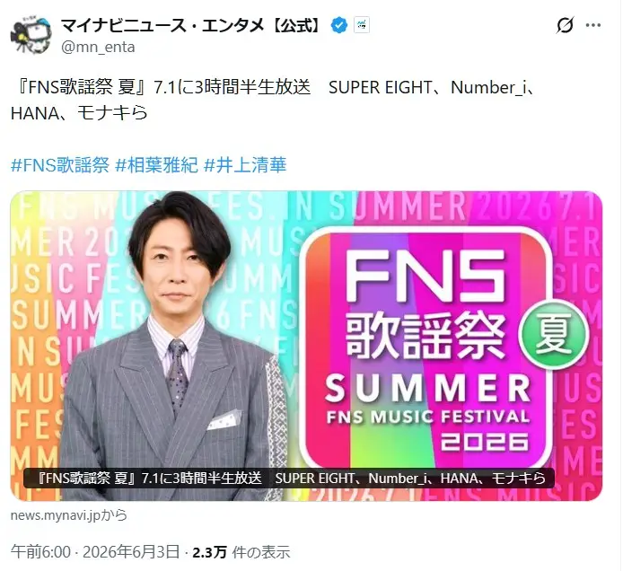 第3位:相葉雅紀(117票)