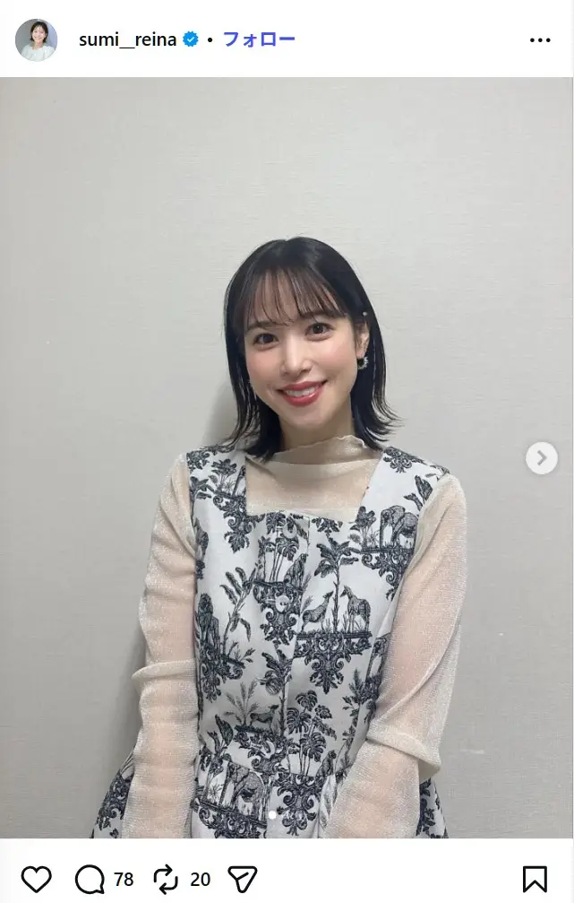 第1位:鷲見玲奈(307票)