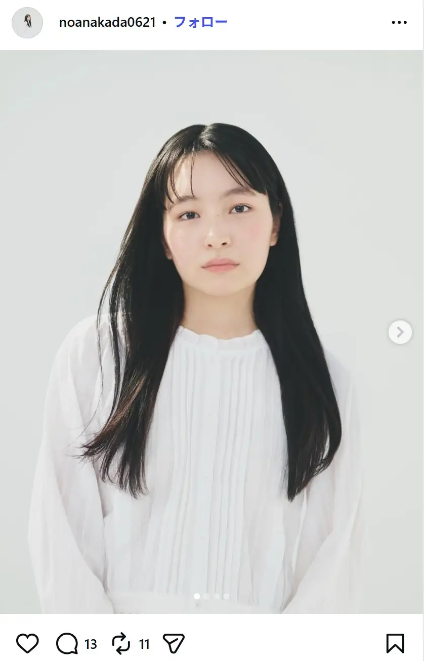 第7位：中田乃愛（163票）