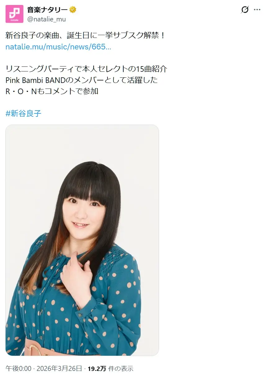 第10位:新谷良子(153票)