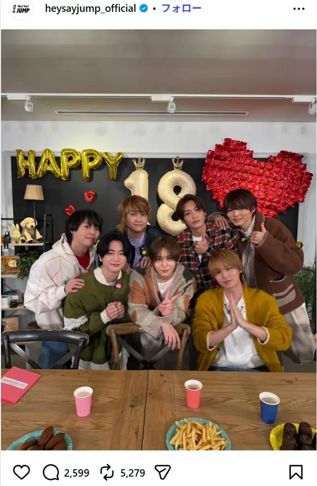 第6位:Hey! Say! JUMP(165票)