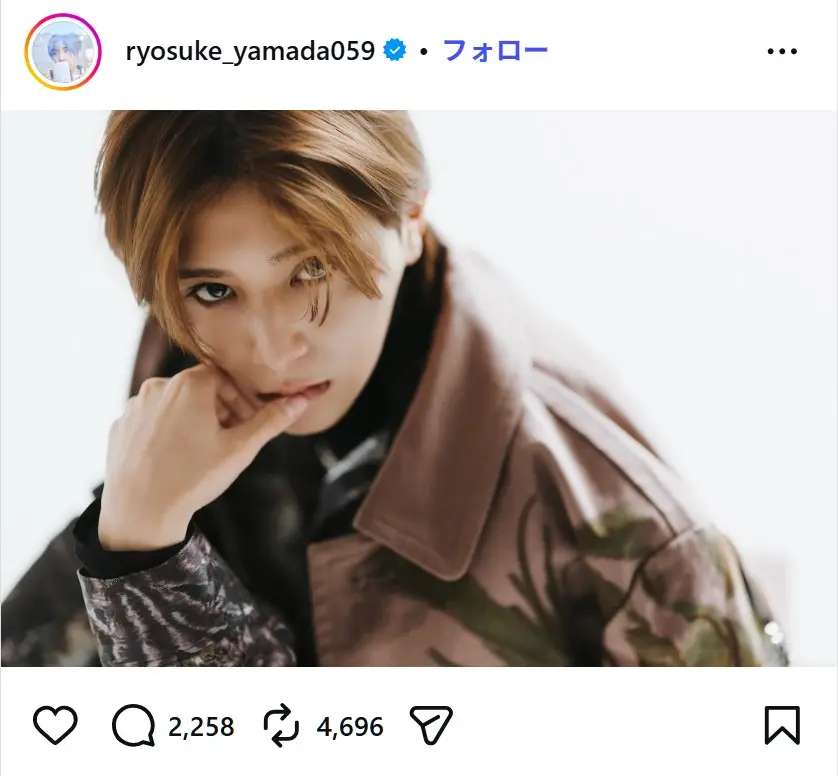第1位:山田涼介(Hey! Say! JUMP)(254票)