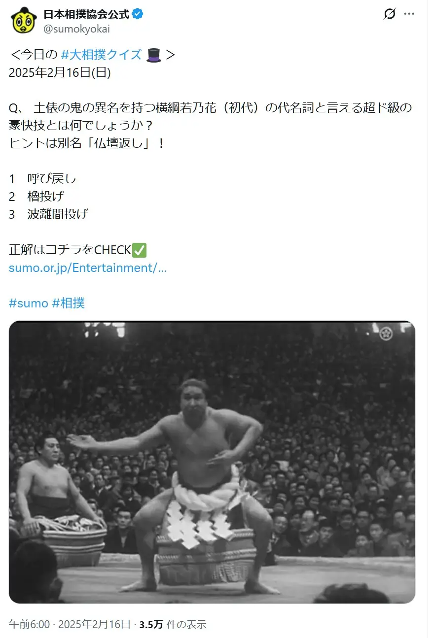 第7位：初代若乃花（173票）