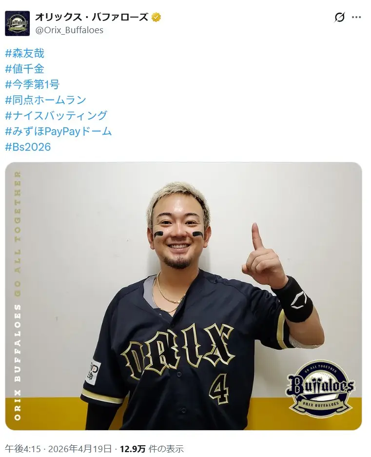 第3位:森友哉(オリックス・バファローズ)(158票)
