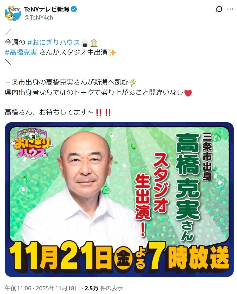 第3位:高橋克実(156票)