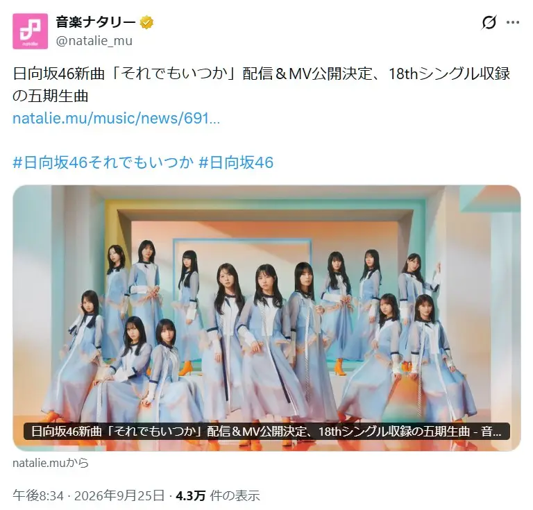 第6位:日向坂46(176票)