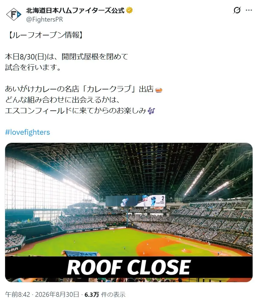 第4位:北海道日本ハムファイターズ(204票)