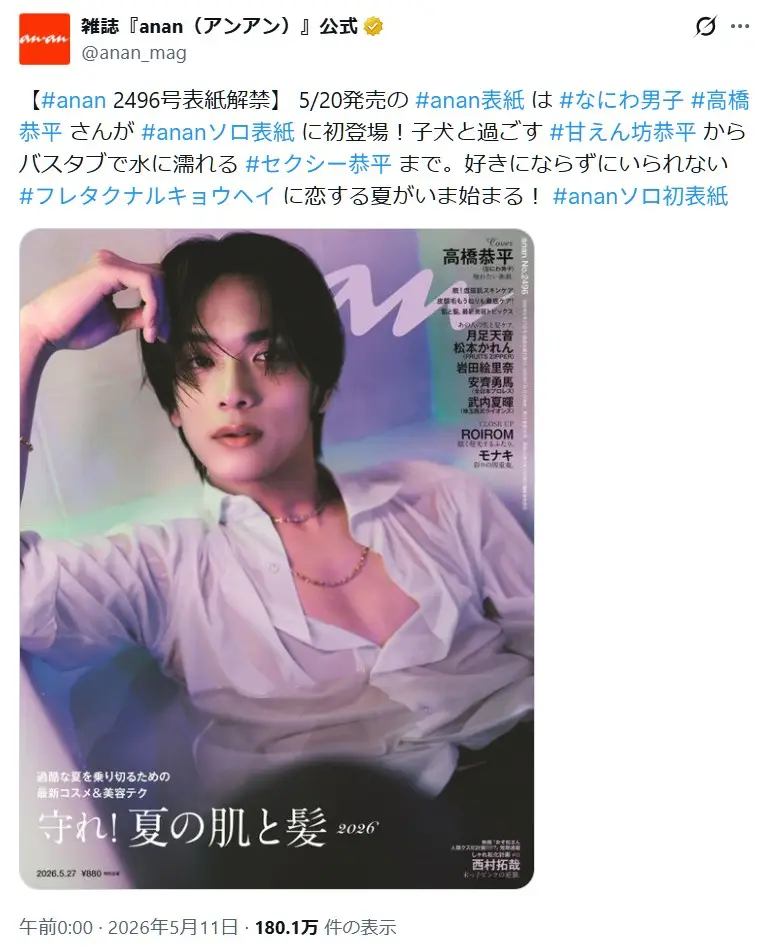 第5位：高橋恭平（429票）
