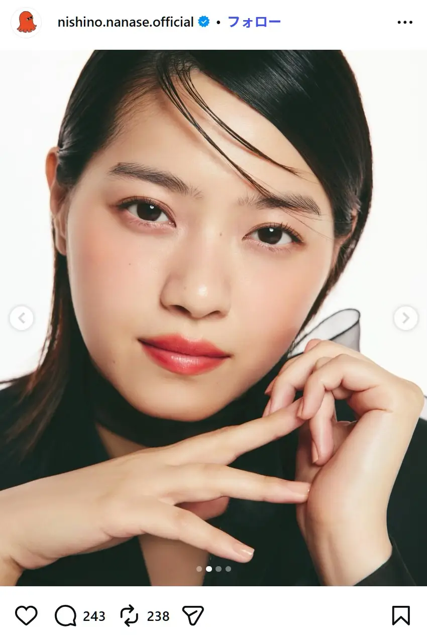 第9位:西野七瀬(218票)