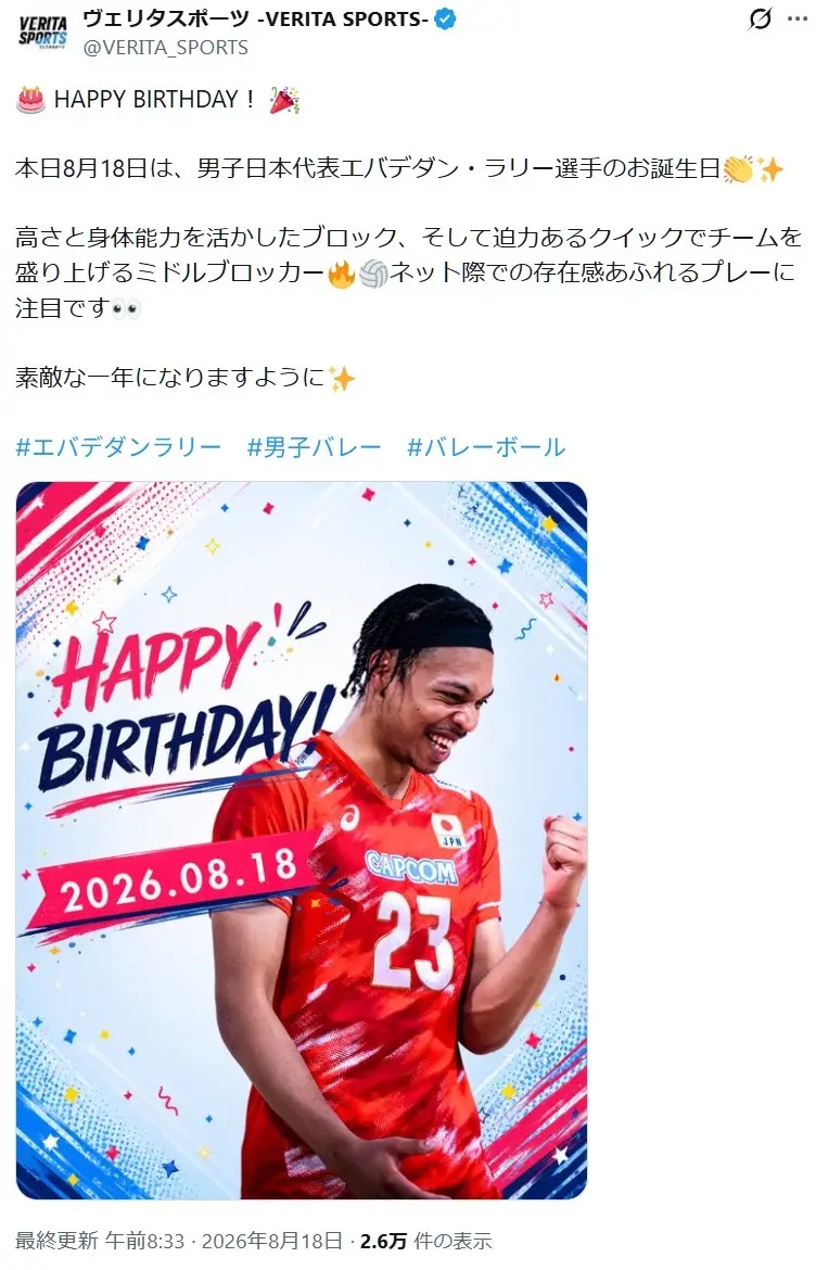 第4位:エバデダン ラリー/195cm(143票)