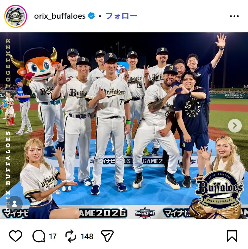 第3位:オリックス・バファローズ(711票)