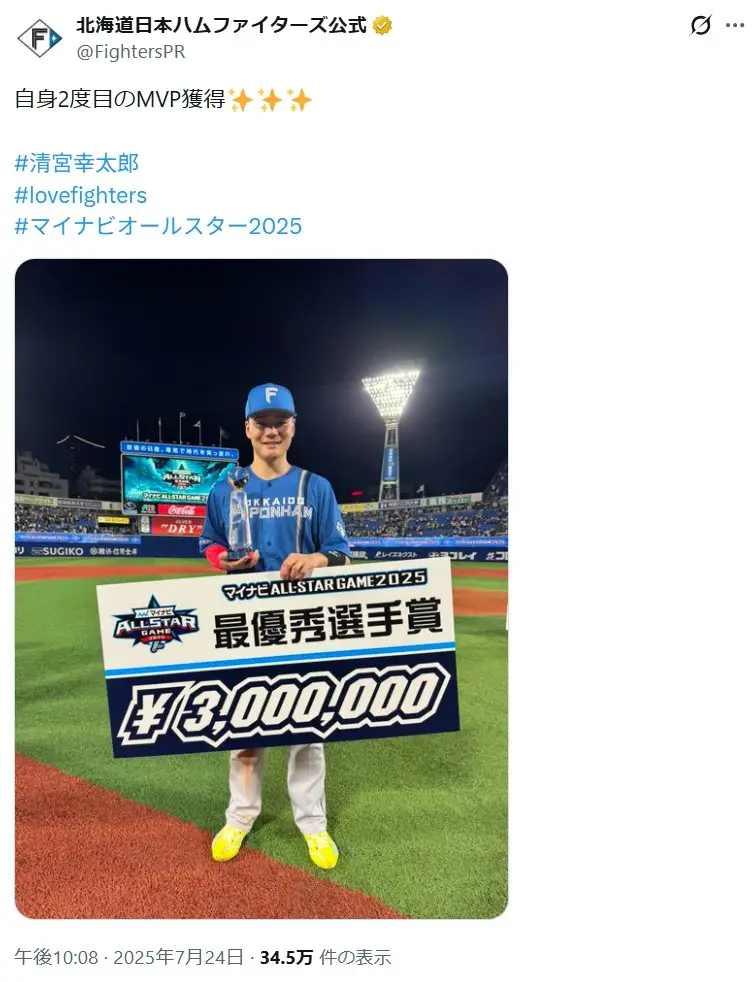 第1位:清宮幸太郎(171票)