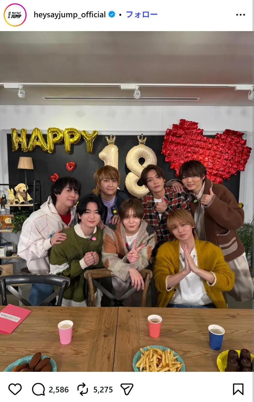 第8位:Hey! Say! JUMP(71票)