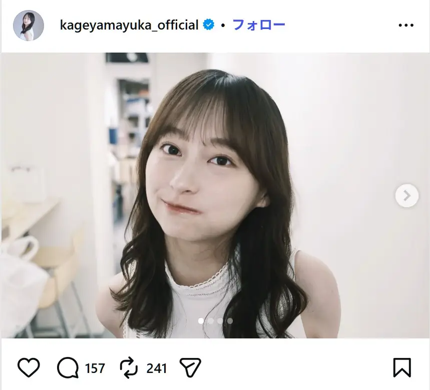 第2位:影山優佳(114票)