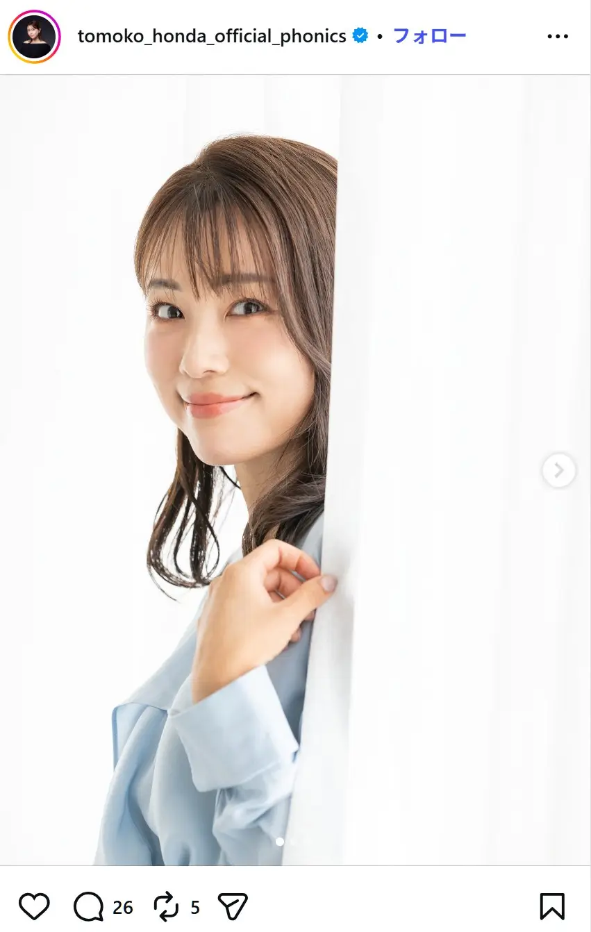 第5位:本田朋子(106票)